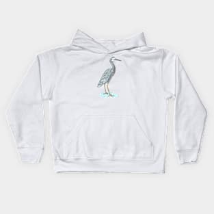 White-faced Heron Kids Hoodie